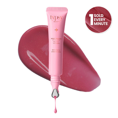 Typsy Beauty Glaze Pout Polish Peptide Lip Treatment Balm - 02 Strawberry Cheesecake