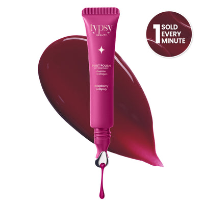 Typsy Beauty Glaze Pout Polish Peptide Lip Treatment Balm - 03 Raspberry Lollipop