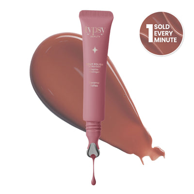 Typsy Beauty Glaze Pout Polish Peptide Lip Treatment Balm - 04 Caramel Toffee