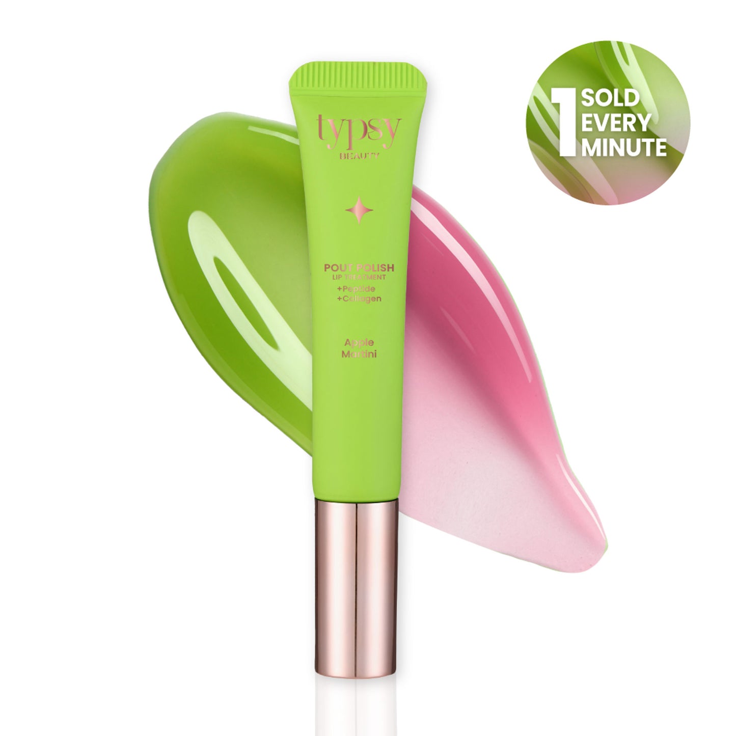 Typsy Beauty Glaze Pout Polish Peptide Lip Treatment Balm - Apple Martini