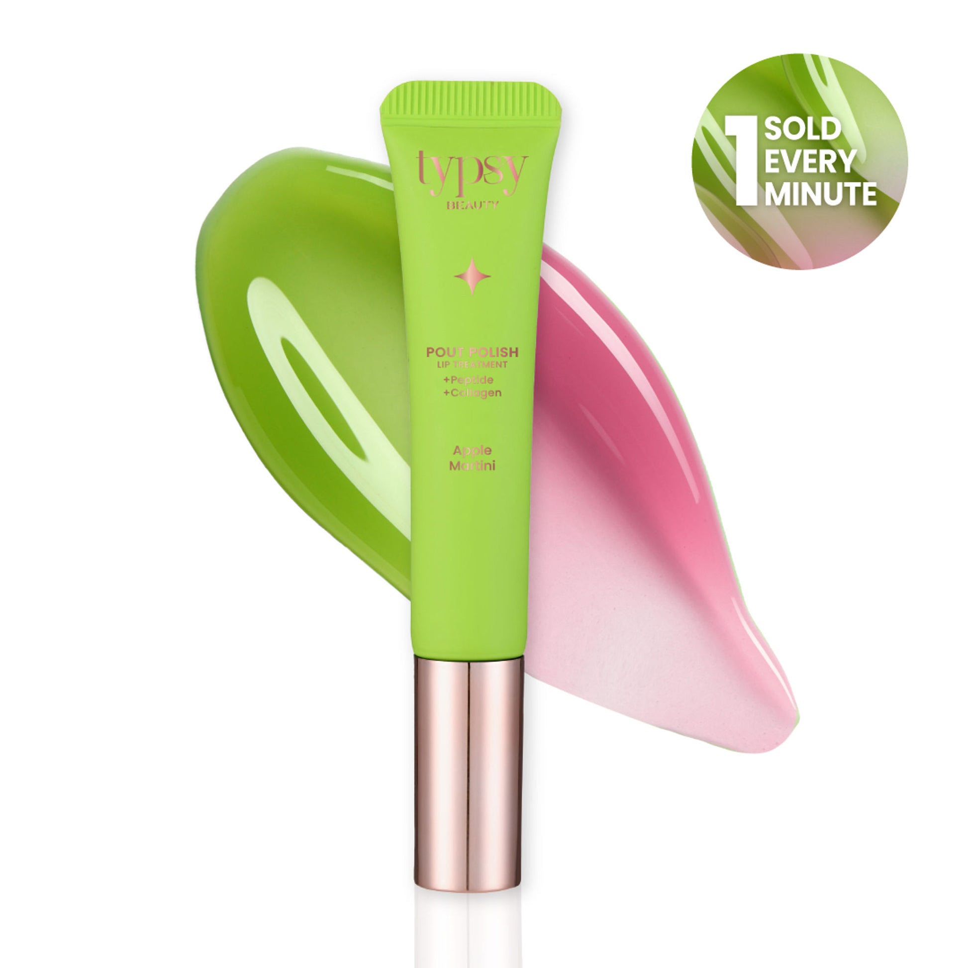 Typsy Beauty Glaze Pout Polish Peptide Lip Treatment Balm - Apple Martini