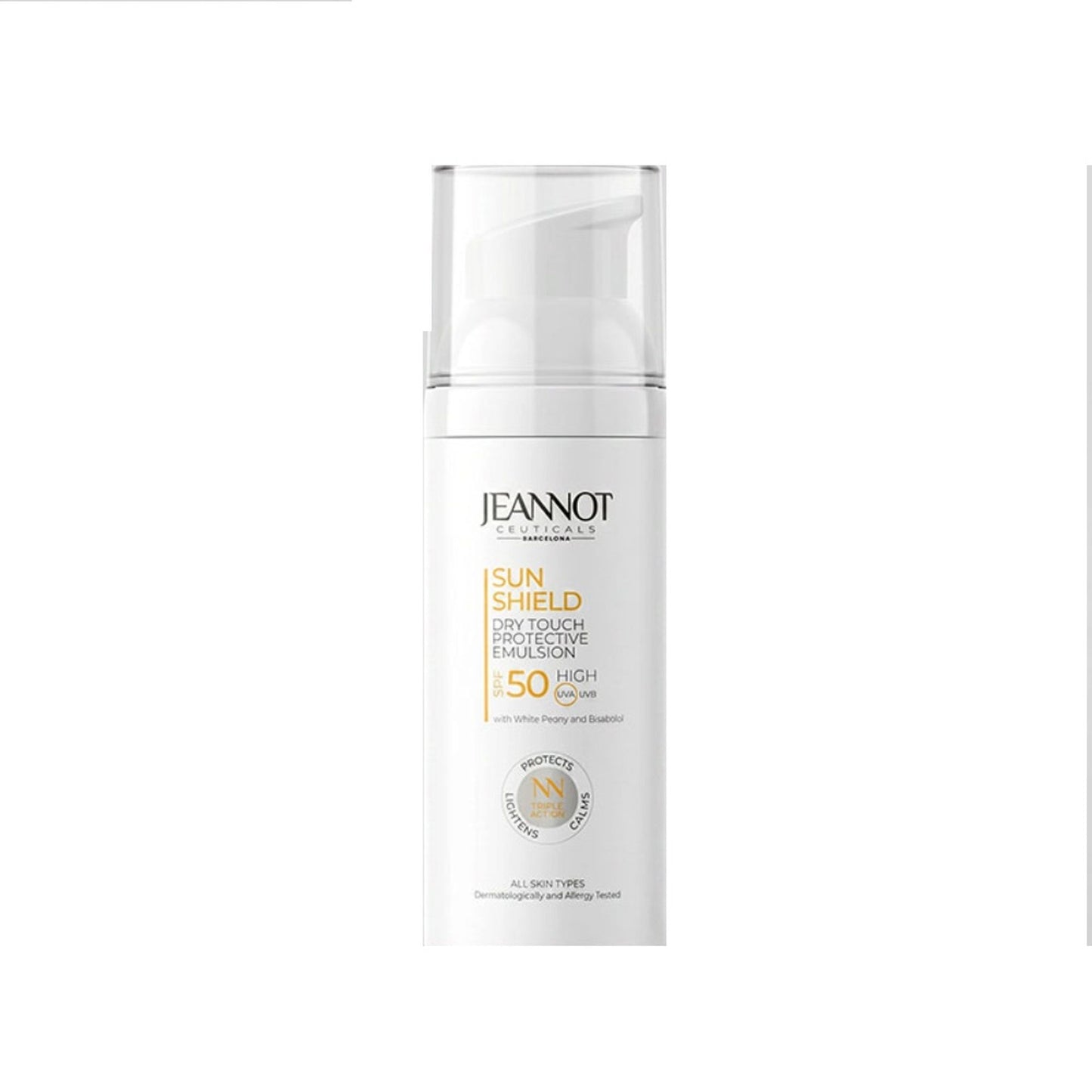 Jeannot Ceuticals Dry Touch Protective Emulsion SPF 50, Non-Greasy Sunscreen for All Skin Types
