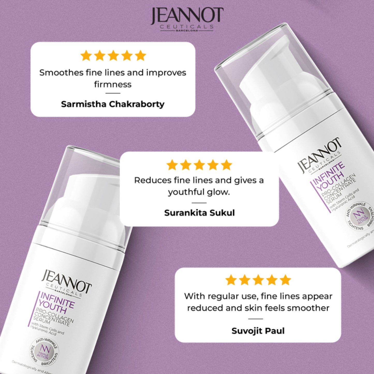Jeannot Ceuticals Pro Collagen Concentrate Serum, Anti-Ageing Face Serum for Firmer &Plumper Skin