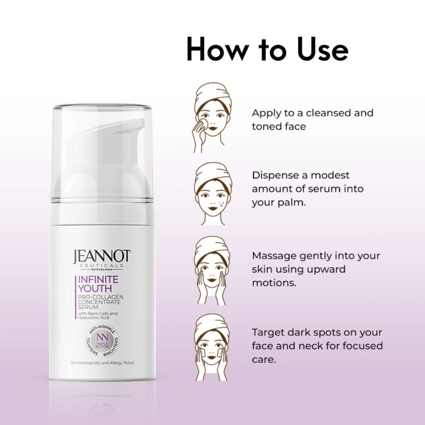 Jeannot Ceuticals Pro Collagen Concentrate Serum, Anti-Ageing Face Serum for Firmer &Plumper Skin