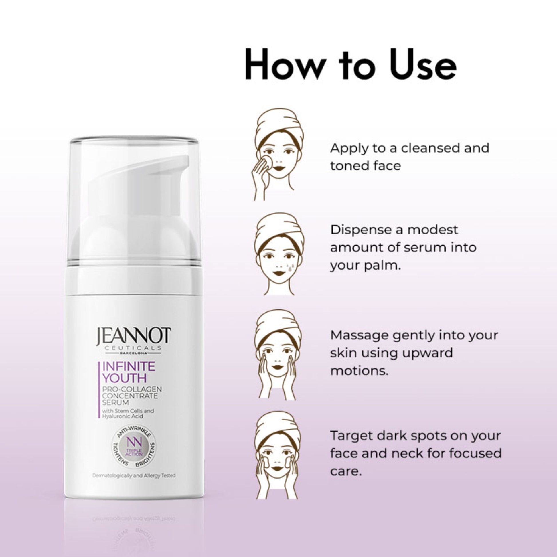 Jeannot Ceuticals Pro Collagen Concentrate Serum, Anti-Ageing Face Serum for Firmer &Plumper Skin