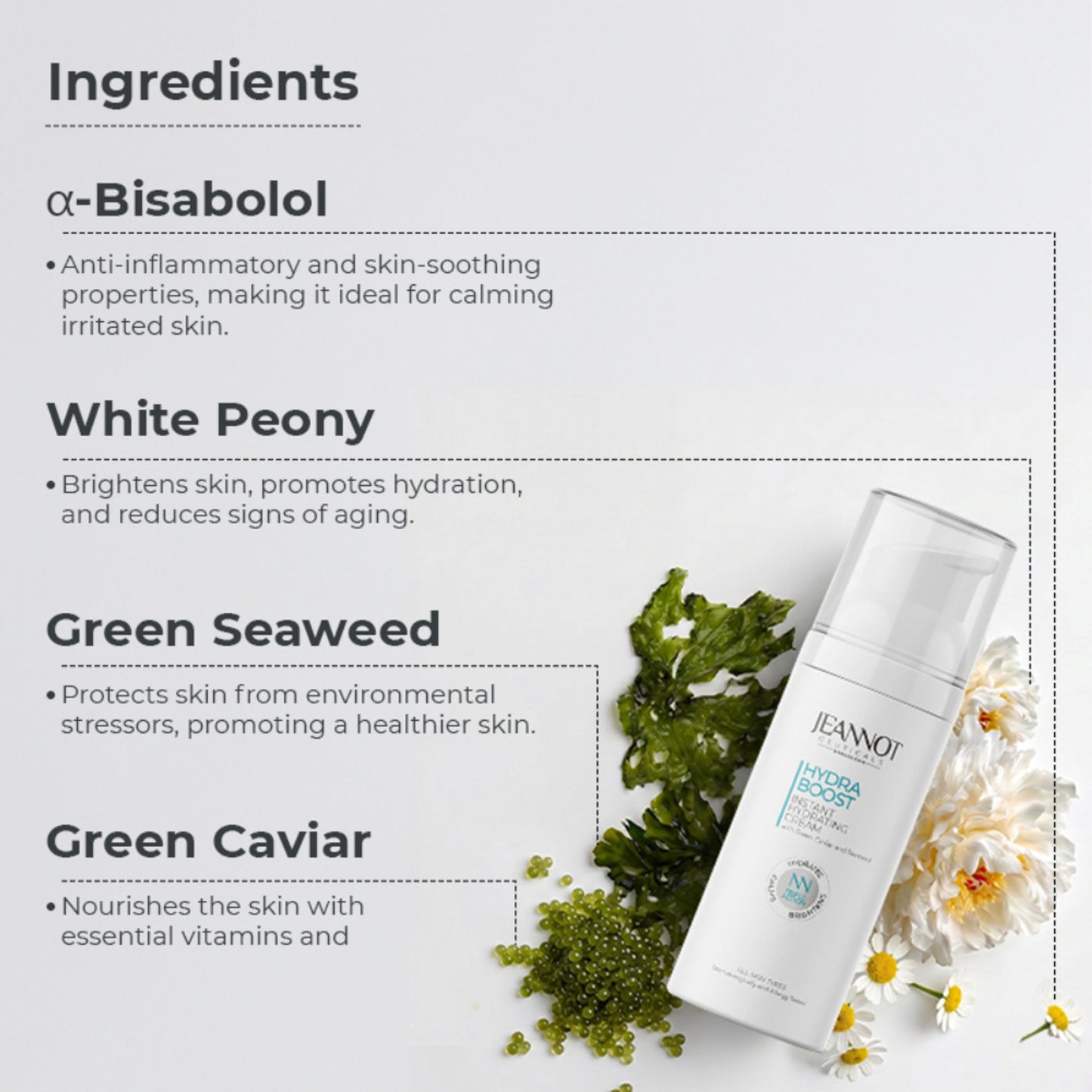 Jeannot Ceuticals Instant Hydrating Cream, Deep Moisture Face Cream for Dry & Sensitive Skin