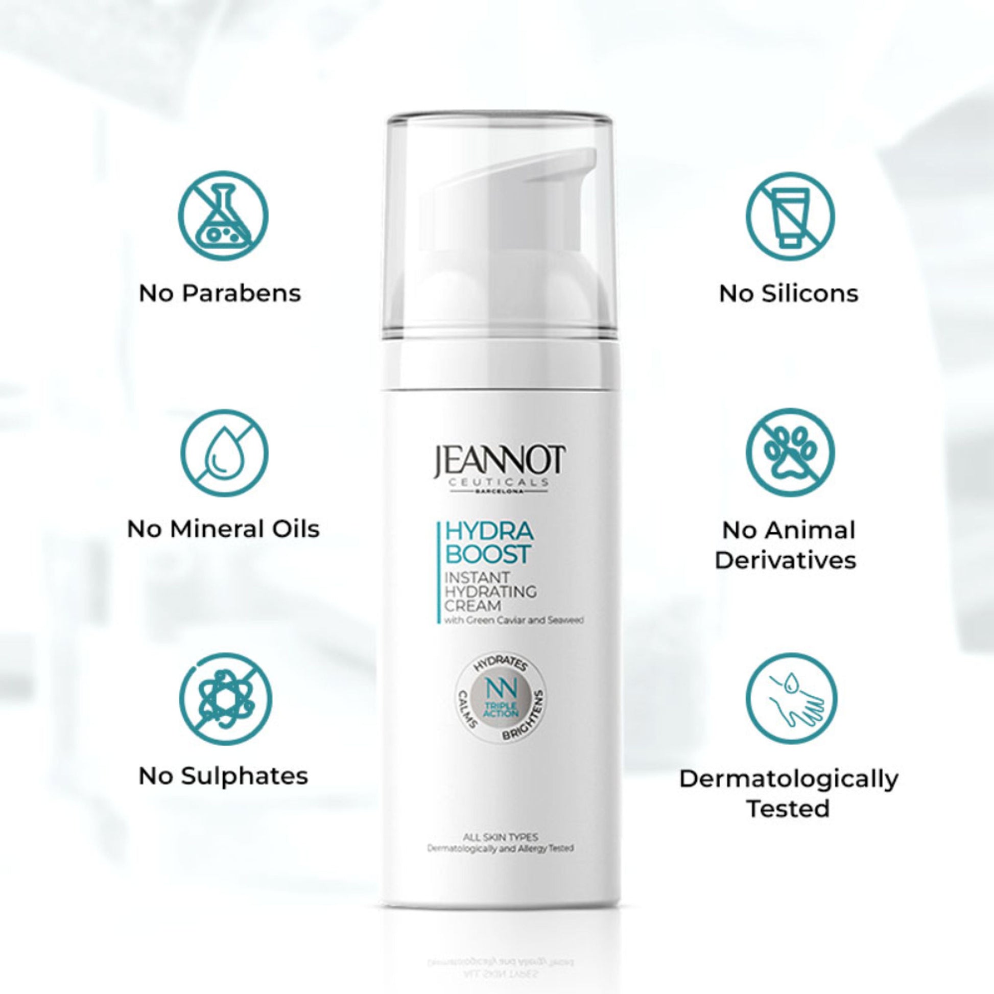 Jeannot Ceuticals Instant Hydrating Cream, Deep Moisture Face Cream for Dry & Sensitive Skin