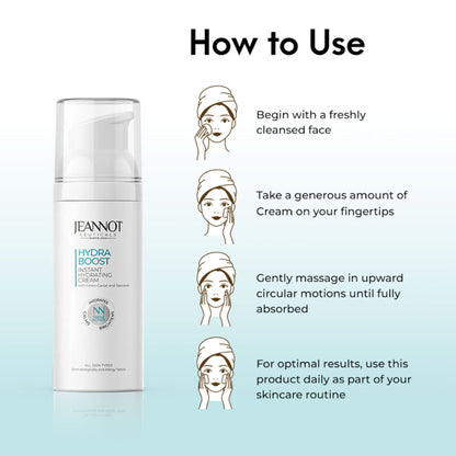 Jeannot Ceuticals Instant Hydrating Cream, Deep Moisture Face Cream for Dry & Sensitive Skin