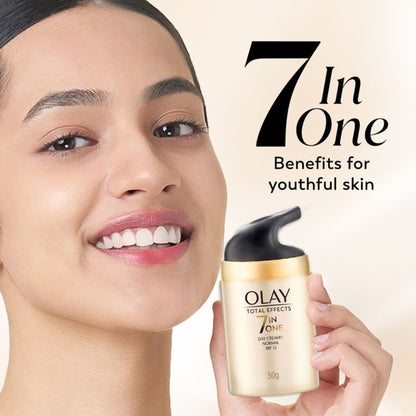 Olay Total Effects Day Cream With Spf 15, Fights 7 Signs Of Ageing With Niacinamide