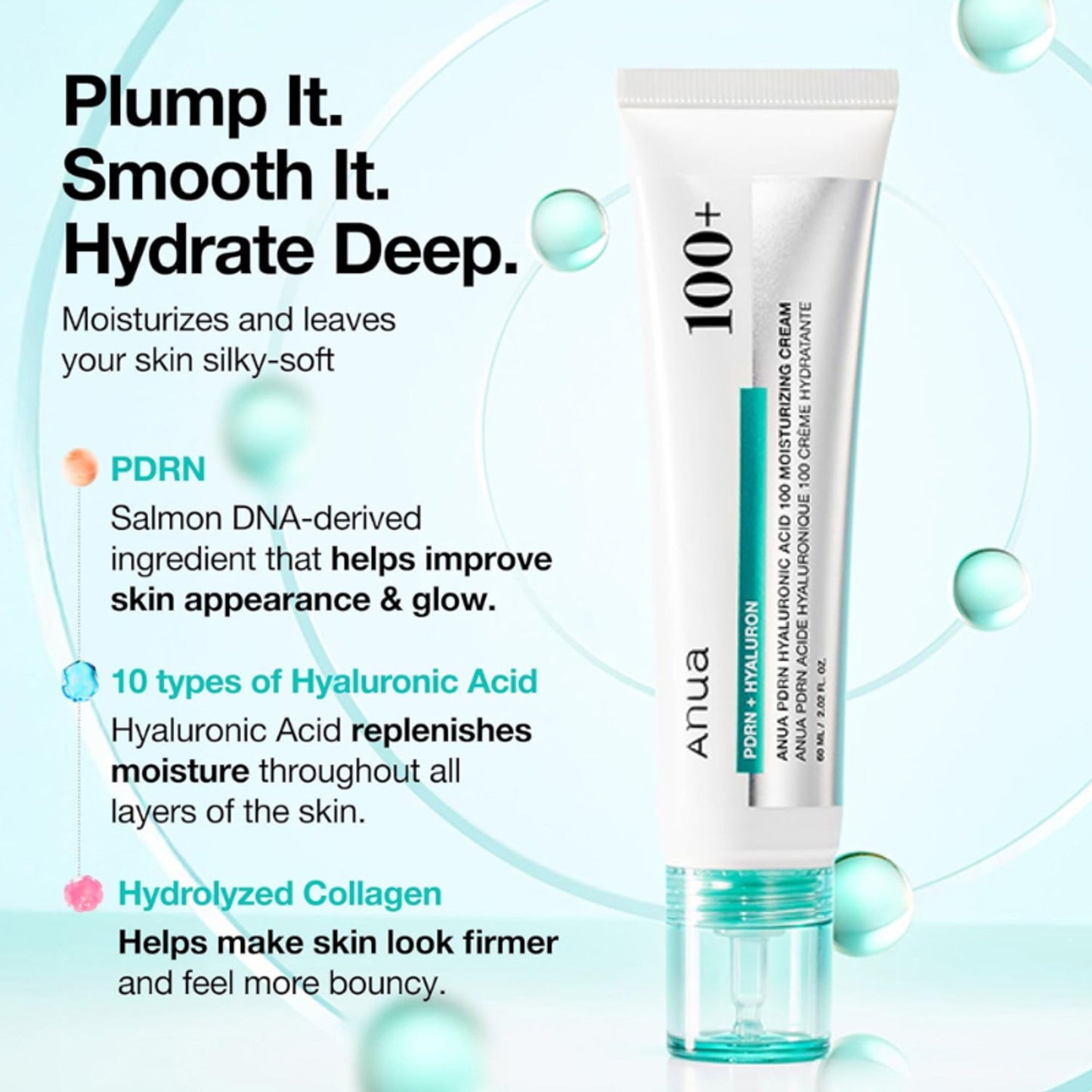 Anua PDRN Hyaluronic Acid 100 Moisturizing Cream