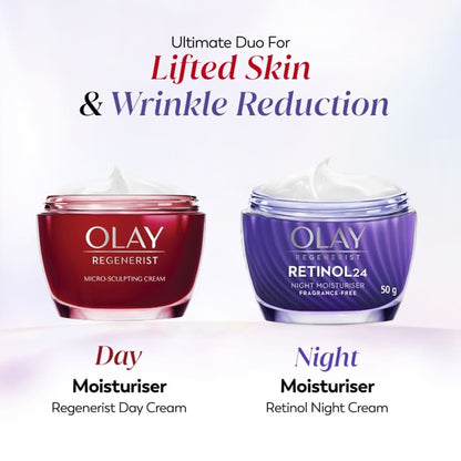 Olay Retinol Anti Ageing Night Cream For Youthful Looking Skin, No Irritation, Fragrance Free
