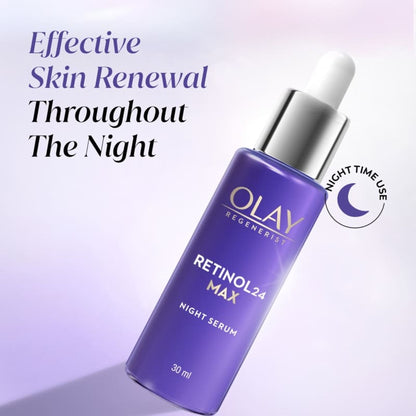Olay Retinol 24 Max Anti Ageing Night Serum, Visibly Reduces Wrinkles In 7 Nights, Fragrance Free