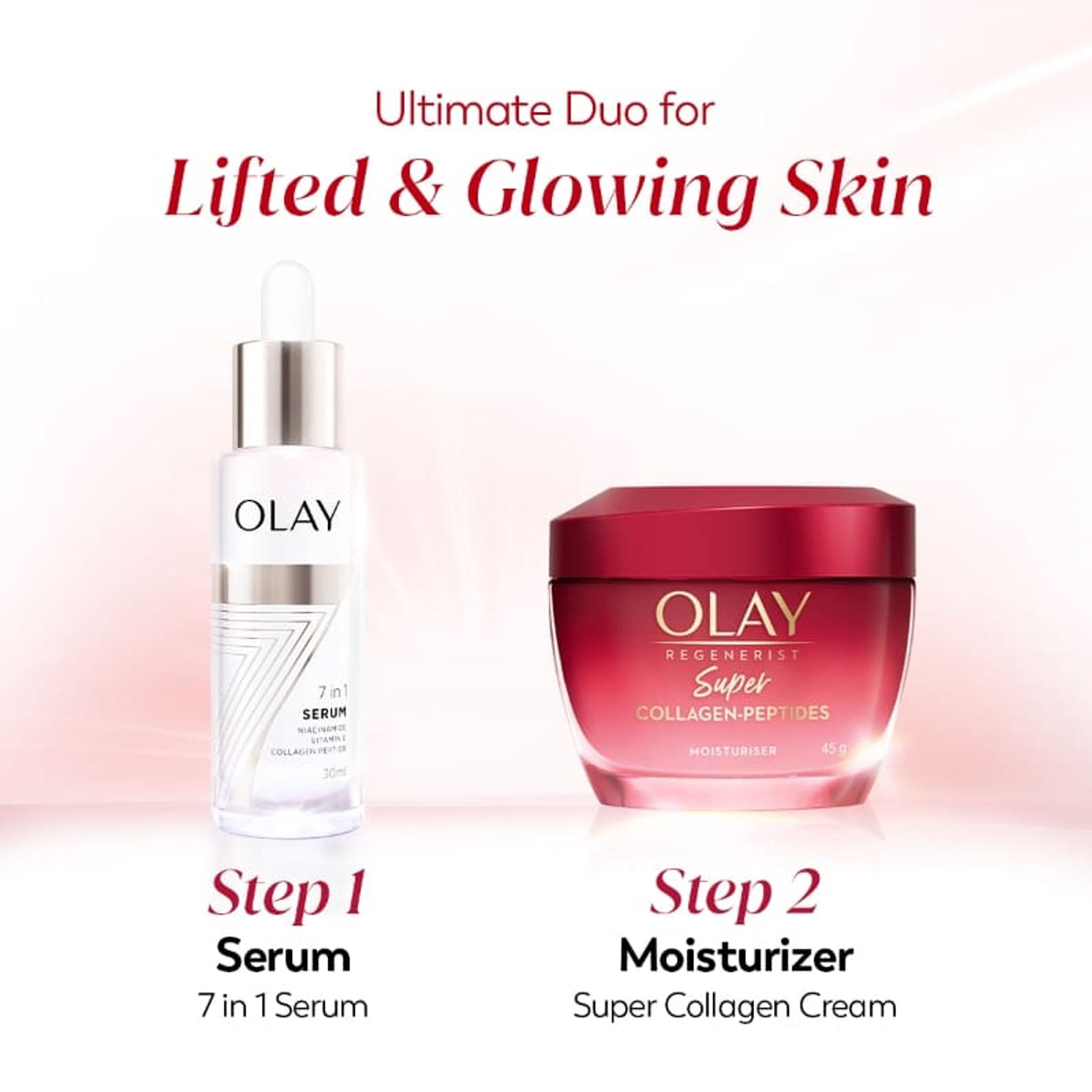 Olay Super Collagen Peptides Moisturizer For Firm & Lifted Skin, Reduces 5 Signs Of Ageing