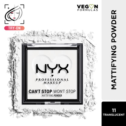 NYX Professional Makeup Can't Stop Won't Stop Mattifying Powder - Tan - Transculent