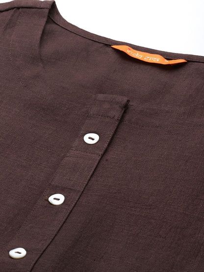 Indyancart IE Women Solid Kurta