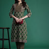 Dhiyona IE Ethnic Motifs Printed Pure Cotton Kurta with Trousers