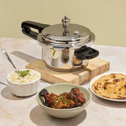 Vinod 18/8 Stainless Steel Outer Lid Pressure Cooker