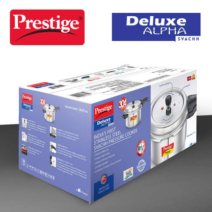 Prestige SS Deluxe Alpha Svachh Stainless steel Pressure Cooker