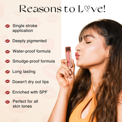 Nourish Mantra Liquid Lipstick Creamy Matte with SPF / Water Proof, Smudge Proof Shade-Jashn-e-gulab