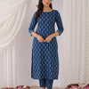 Dhiyona IE Women Ethnic Motifs Printed Pure Cotton Kurta with Trousers