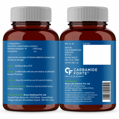 Carbamide Forte Methylcobalamin 500mcg Vitamin B12 Tablets