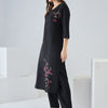 Dhiyona IE Women Floral Embroidered Regular Thread Work Kurta with Trousers