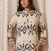 Dhiyona IE Printed Mandarin Collar Tunic With Trousers