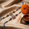 Dhiyona Set Of 2 White Pearls Thread Rakhi With Roli Chawal Chandan Mishri