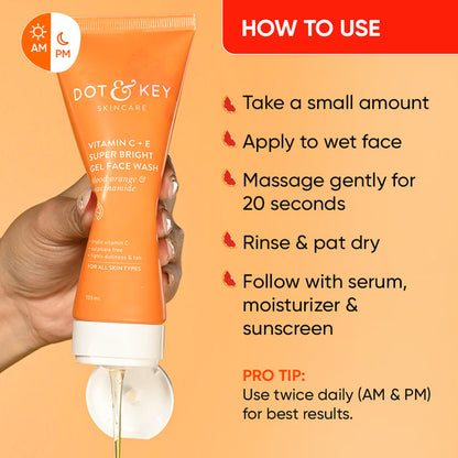 Dot & Key Vitamin C Gel Face Wash - Pack of 2