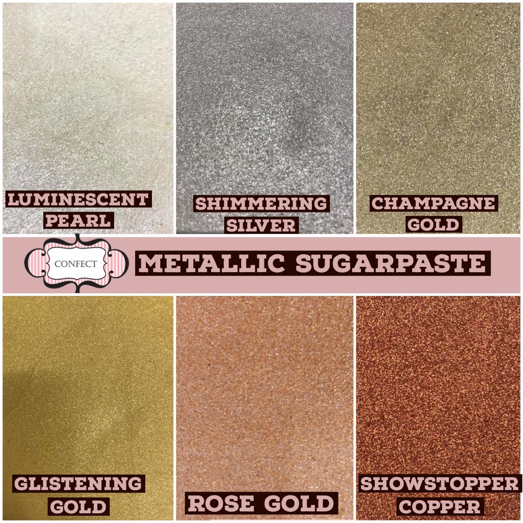 Confect 6 Shades of Metallic Sugar Paste