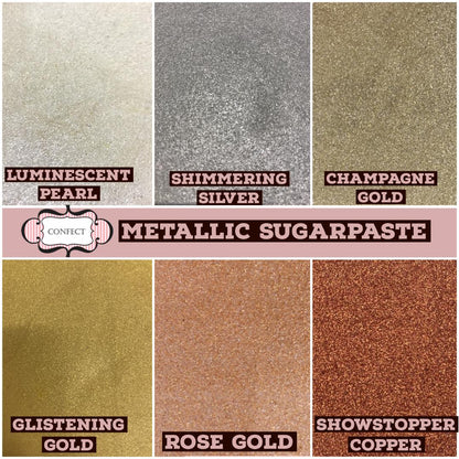 Confect 6 Shades of Metallic Sugar Paste