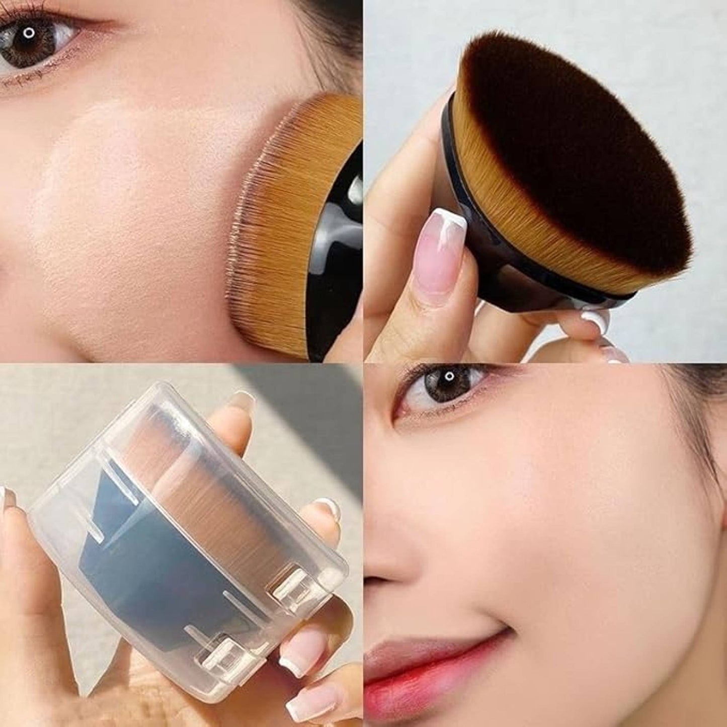 FYOLI Diamond Foundation Face Makeup Brush With Travel Case