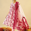 Dhiyona IE Ethnic Motifs Printed Mirror Work Pure Cotton Kurta with Trouser And Dupatta