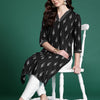 Dhiyona IE Ethnic Motifs Printed Pure Cotton Thread Work Kurta
