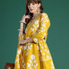Dhiyona IE Floral Printed Mirror Work Pure Cotton Kurta with Trousers & With Dupatta