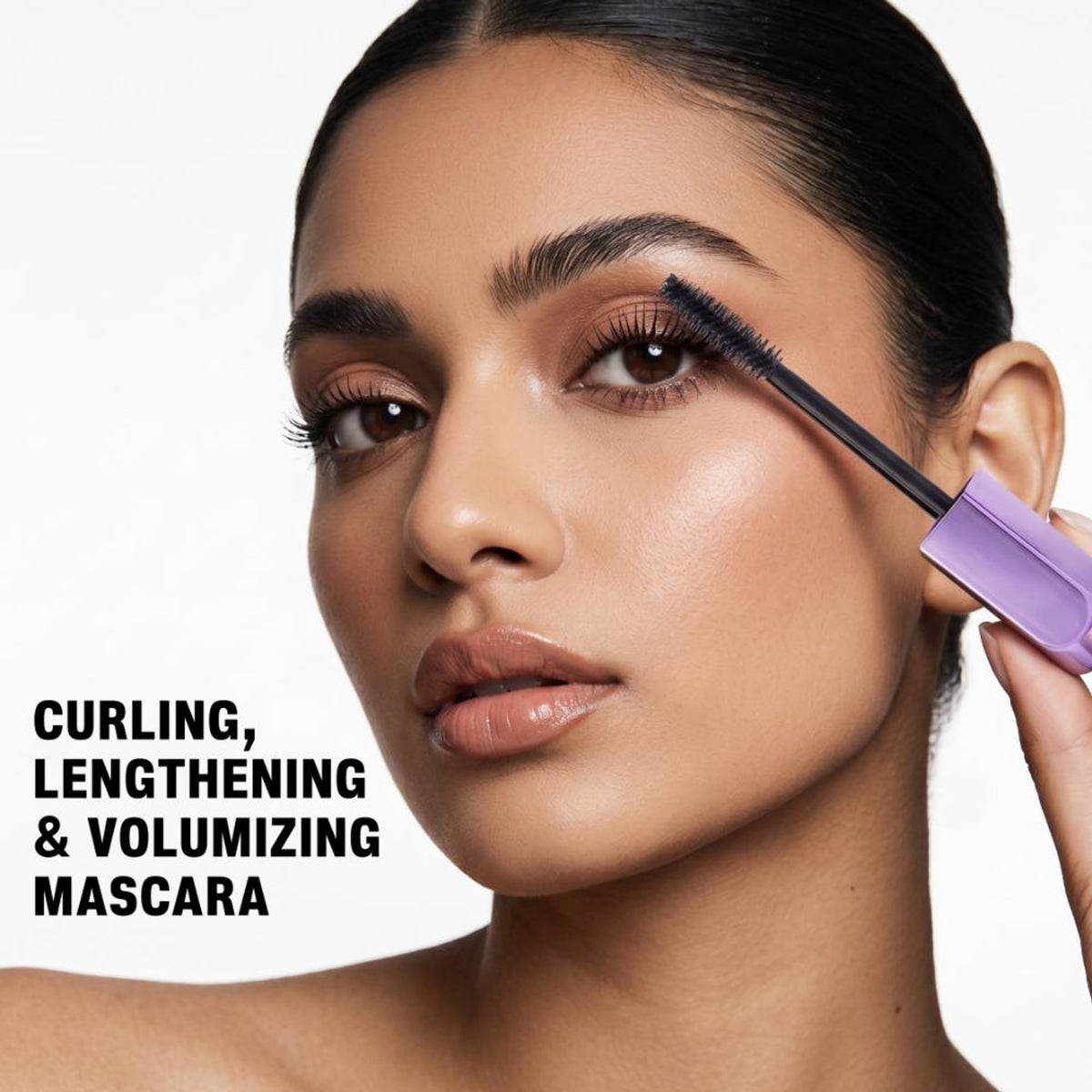 LOVETC Curl & Lengthen Volumizing Mascara in black, water-resistant and non-irritating, with a brush applicator for defined lashes.