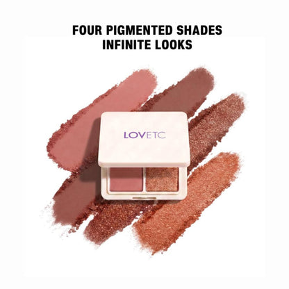 LOVETC Pop, Passion, Etc Satin Edit Eyeshadow Palette Quad - Soft Radiance