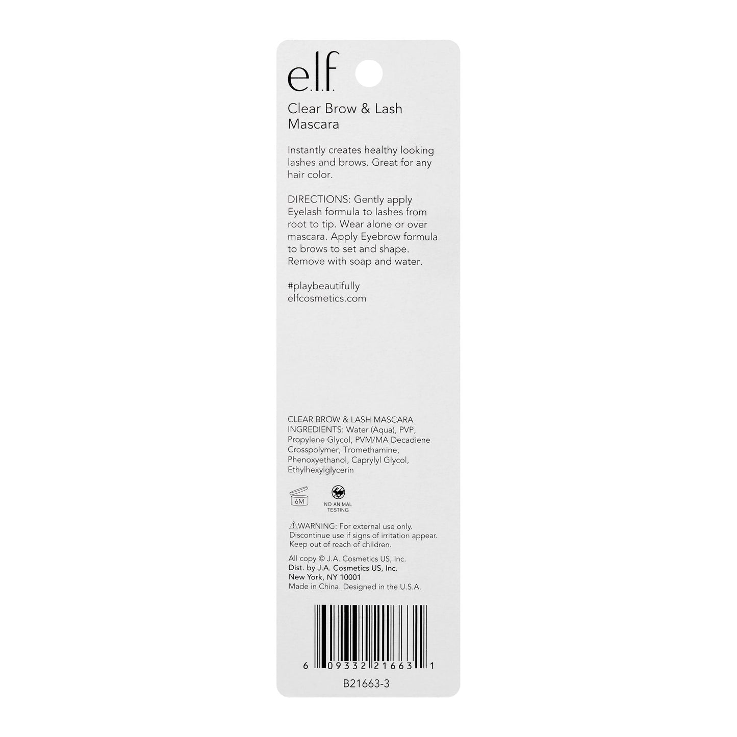 e.l.f. Cosmetics Clear Brow & Lash Mascara - Clear