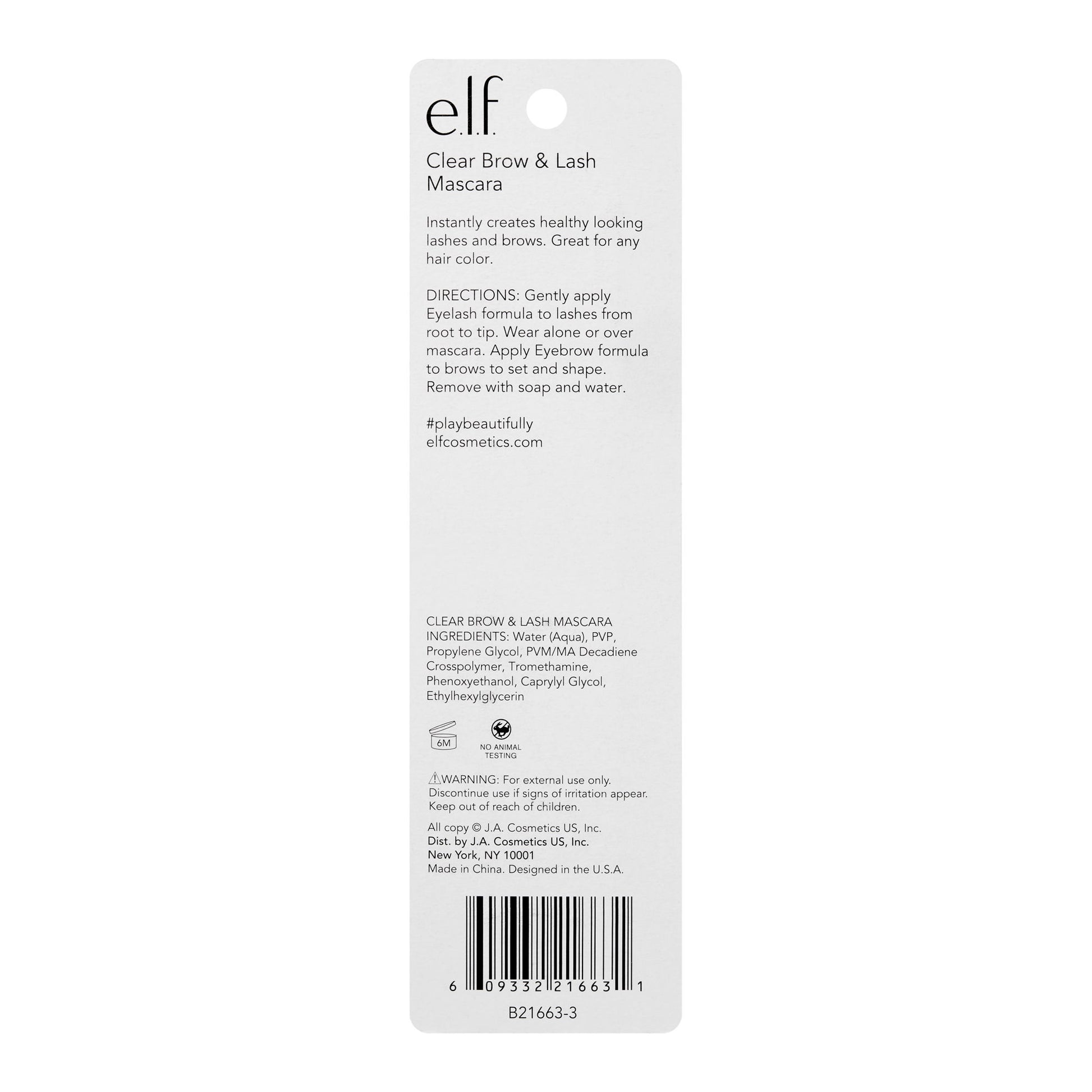 e.l.f. Cosmetics Clear Brow & Lash Mascara - Clear
