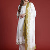 Dhiyona IE Floral Embroidered Sequinned Pure Cotton Kurta with Trousers & Dupatta