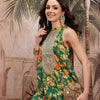 Dhiyona SN Women's Floral Print Pleated Sequinned Kurta with Palazzos