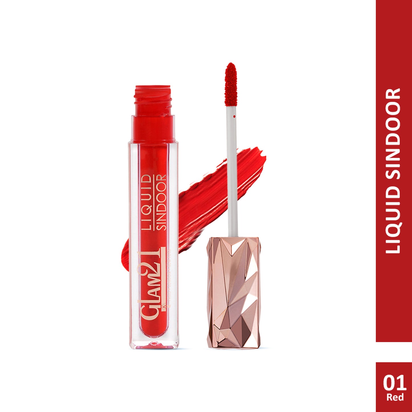 GLAM21 Liquid Sindoor Sponge Tip Applicator Smudge - Red