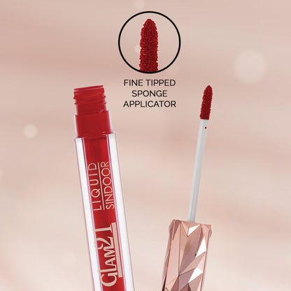 GLAM21 Liquid Sindoor Sponge Tip Applicator Smudge - Maroon