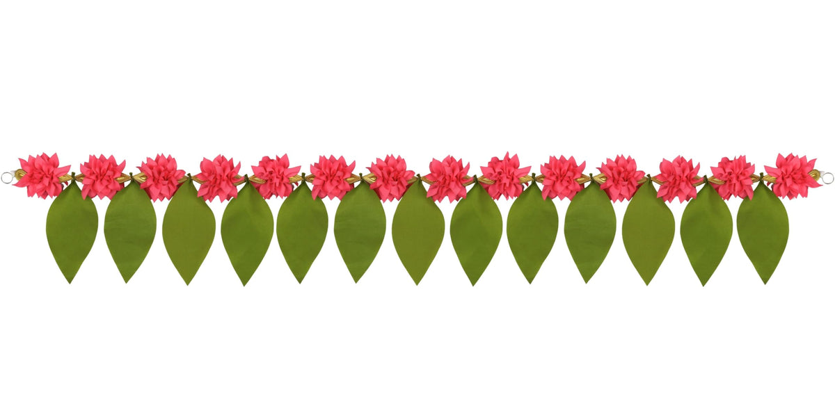 Toran for Main Door Entrance, Handmade Mango Leaf Toran, Traditional Bandarwal for Festival, Pooja, Wedding & Home Decor, Artificial Leaf Door Hanging (42 x 7 Inches, Green)