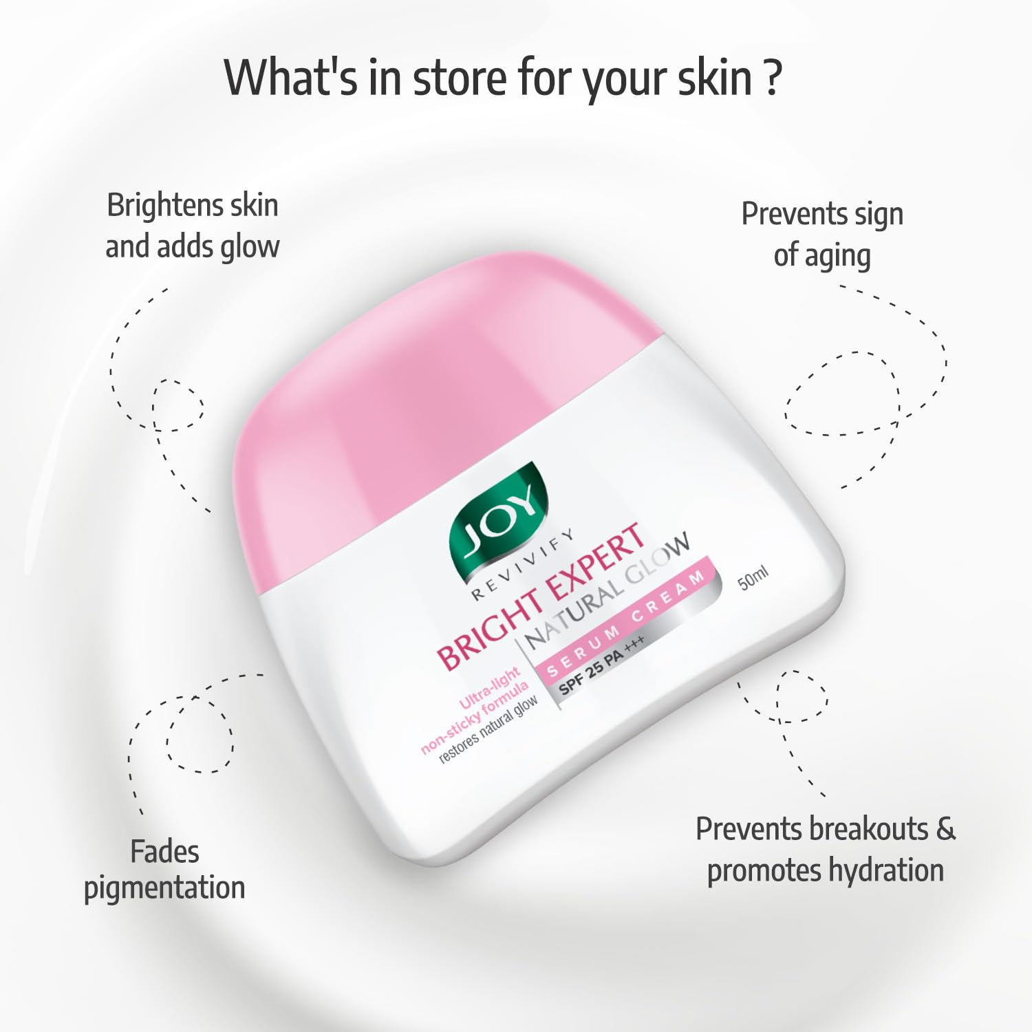 Joy Revivify Bright Expert Natural Glow Serum Cream SPF 25 A+++ - Indyancart