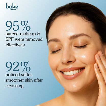 BAKE RxMelt Cleansing Oil with 15% Hempseed - Removes Waterproof Makeup, SPF & Pore Buildup
