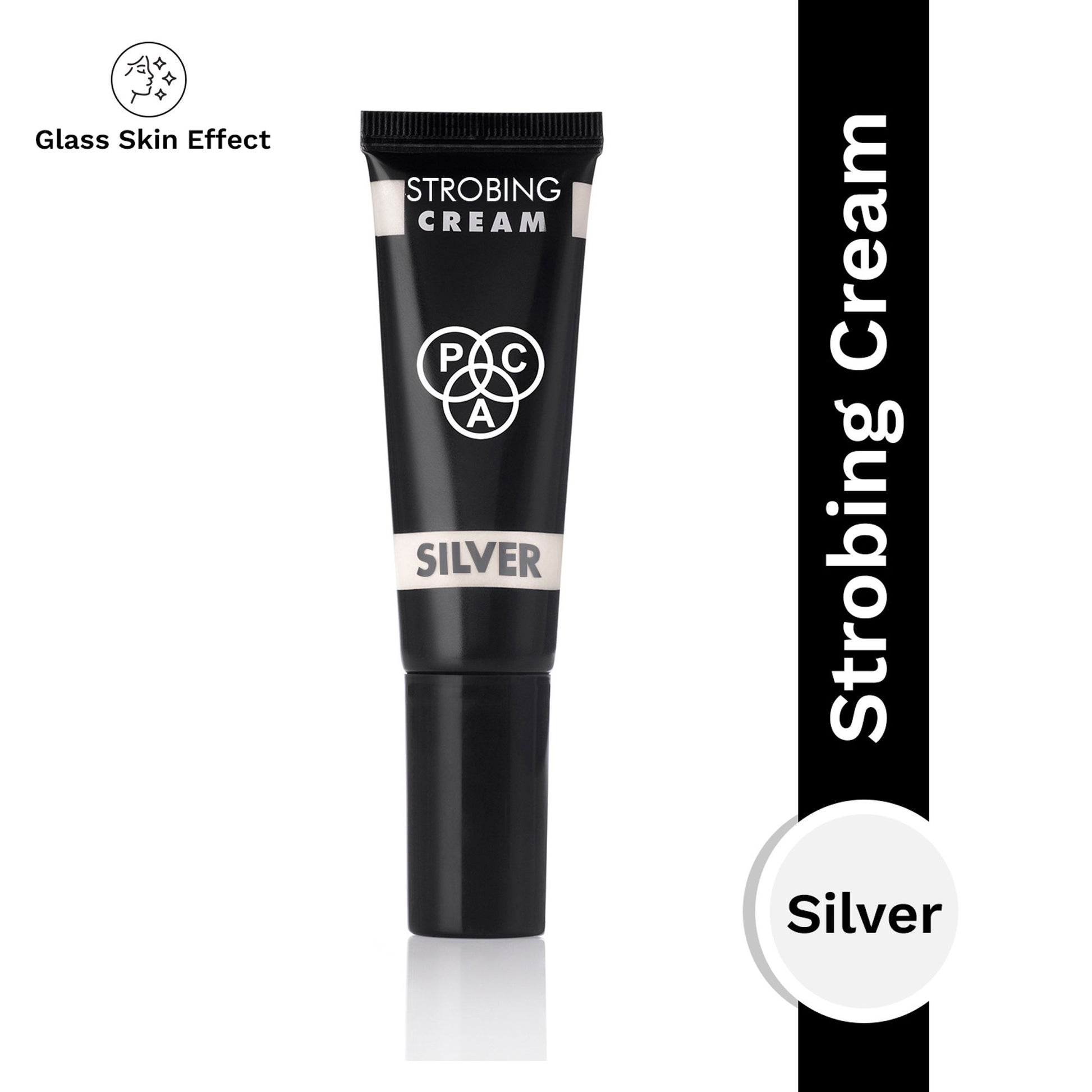 PAC Strobing Cream - Ultra Fine Light Reflective Particles, Subtle Dewy Glow, Lightweight - Silver