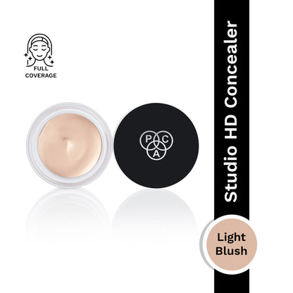 PAC Studio HD Concealer - Lightweight Full Coverage, Non Drying Creamy Blendable Formula - Light Blush
