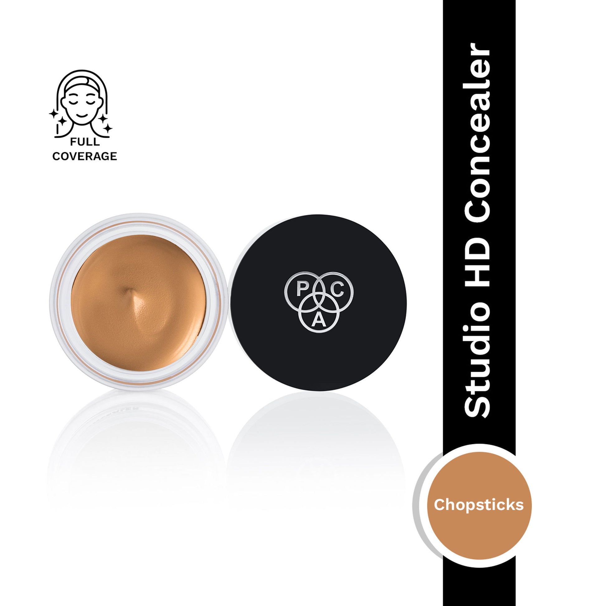 PAC Studio HD Concealer - Lightweight Full Coverage, Non Drying Creamy Blendable Formula - Chopsticks