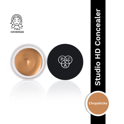 PAC Studio HD Concealer - Lightweight Full Coverage, Non Drying Creamy Blendable Formula - Chopsticks